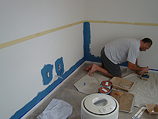 Starting the darker color.