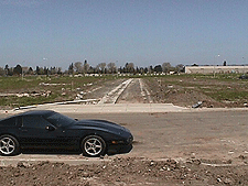 Dave's Vette in front of our very own lot!