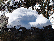 snowy rocks