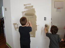 The boys are eager to help!