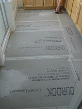 Prepped and ready for tile.